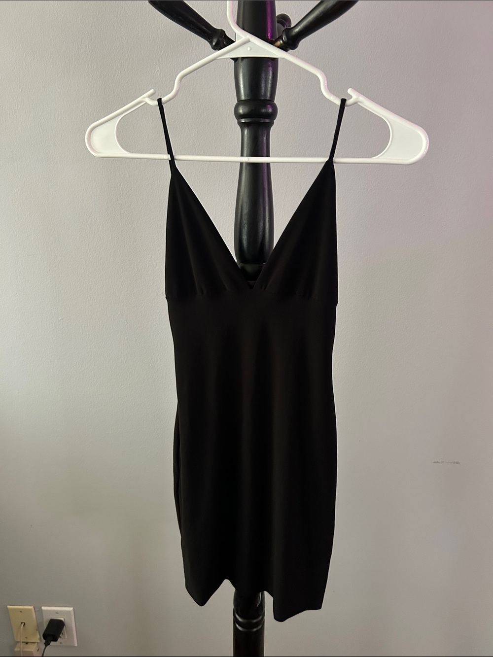 Black V-Neck Slip Dress